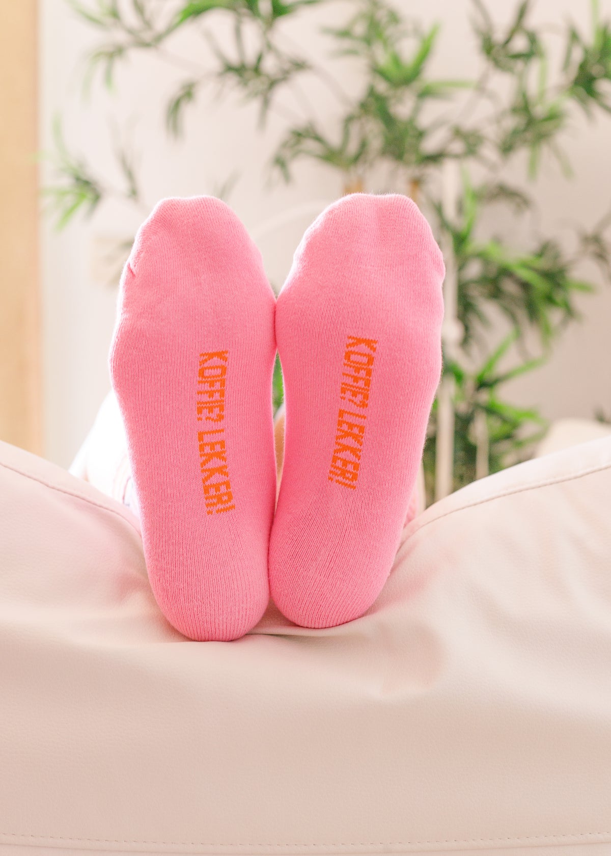 BINTJE Sokken: Roze met koffie maat 38-42
