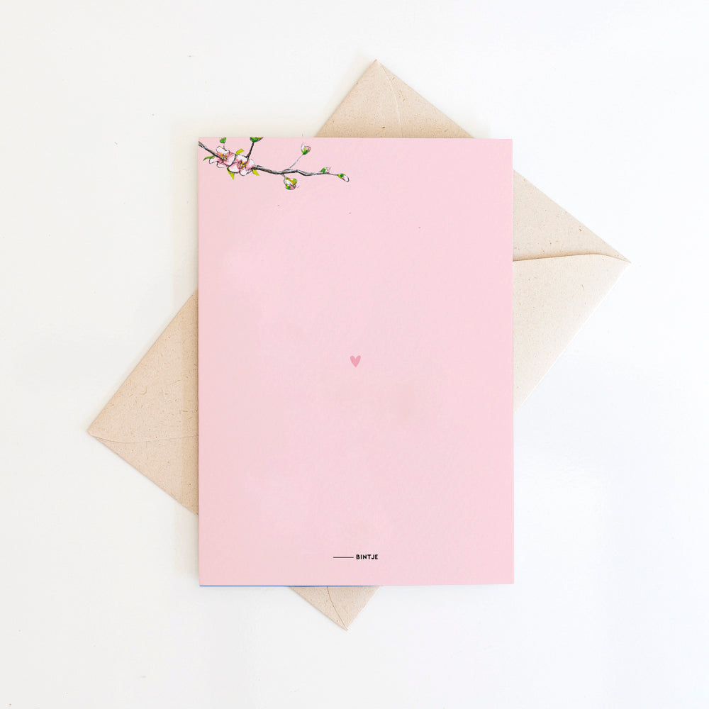 Dubbele Wenskaart Bloesem