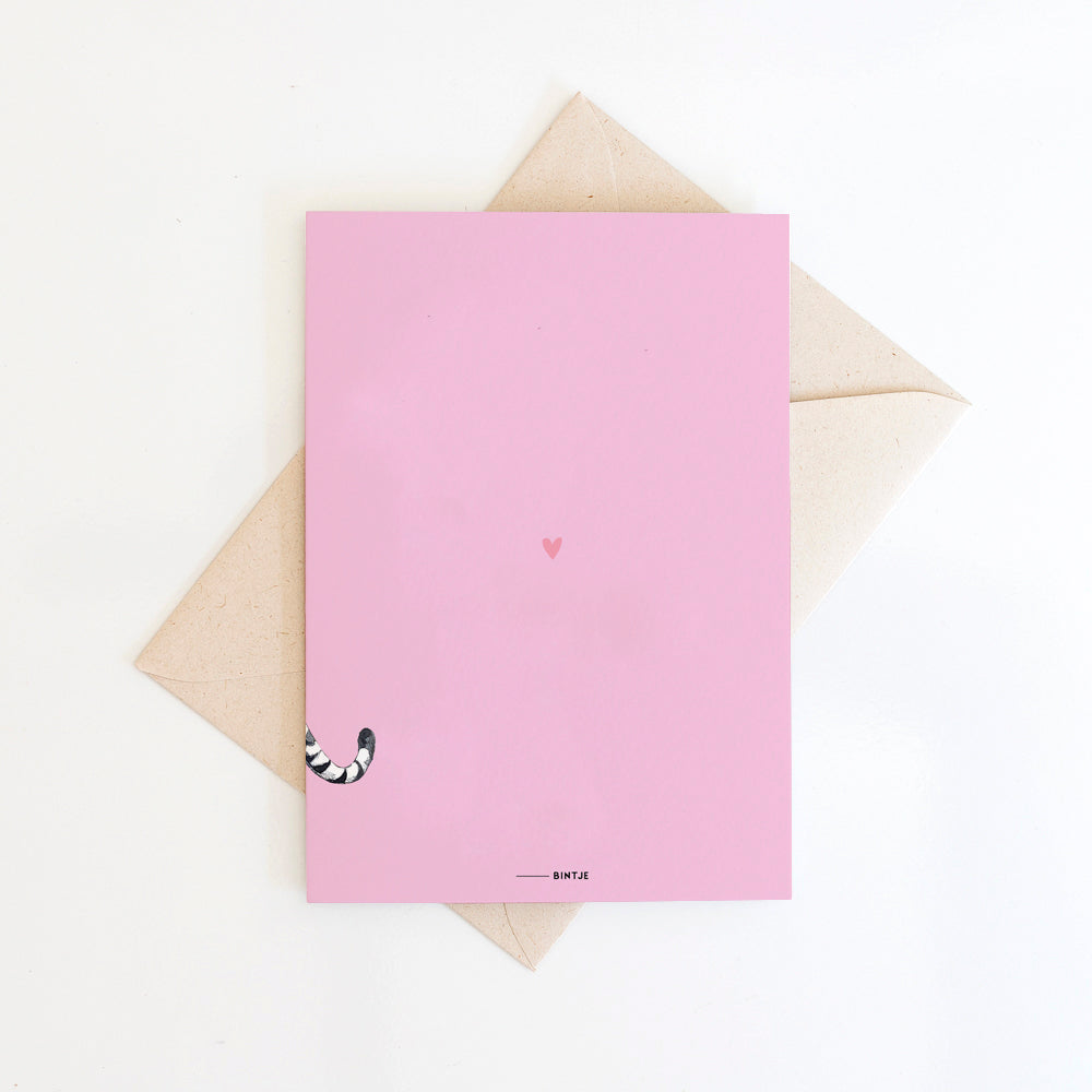 Dubbele Wenskaart Tijger