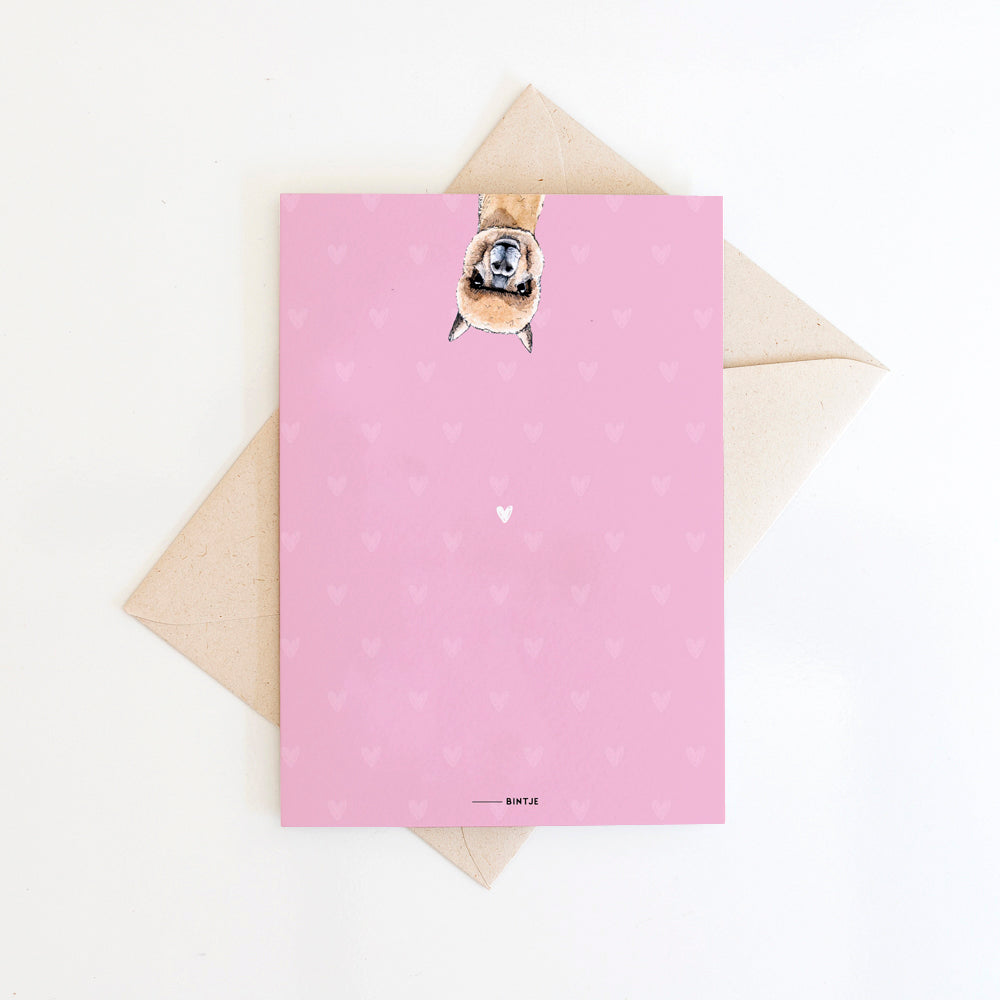 Dubbele Wenskaart Alpaca