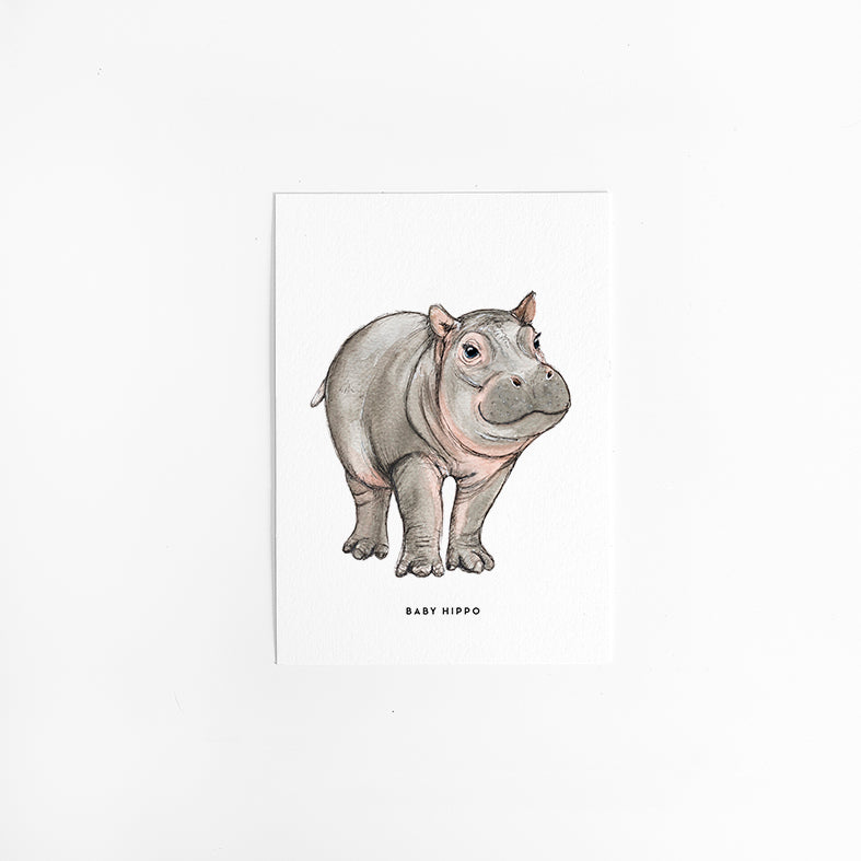 Wenskaart Baby Nijlpaard