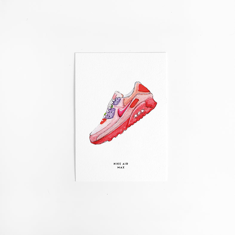 Wenskaart S: Nike air max roze