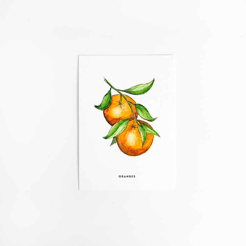 Wenskaart Keuken: Oranges