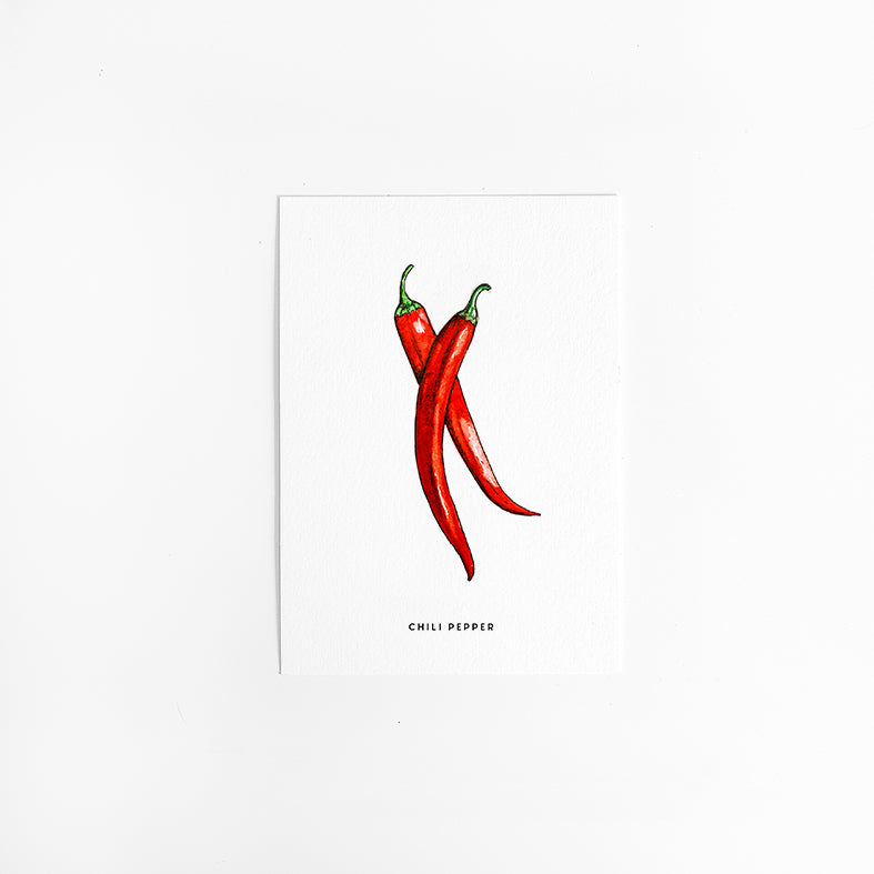 Wenskaart Keuken: Chilli Peper