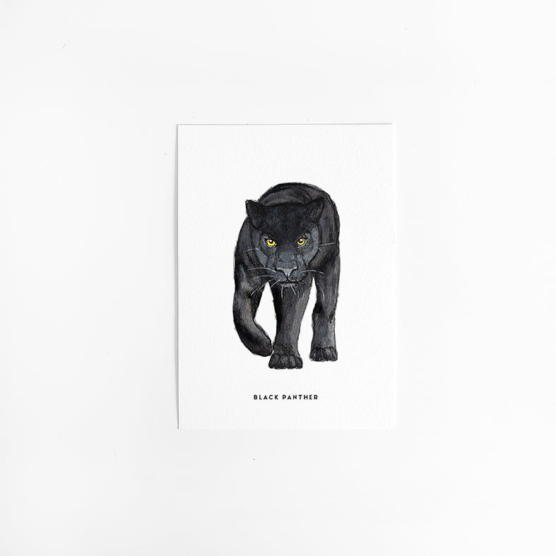 Wenskaart Zwarte Panter