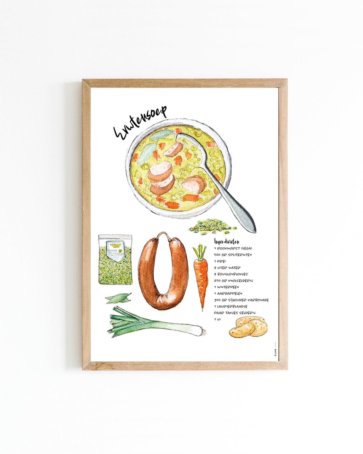 Poster 15x20 Keuken: Erwtensoep