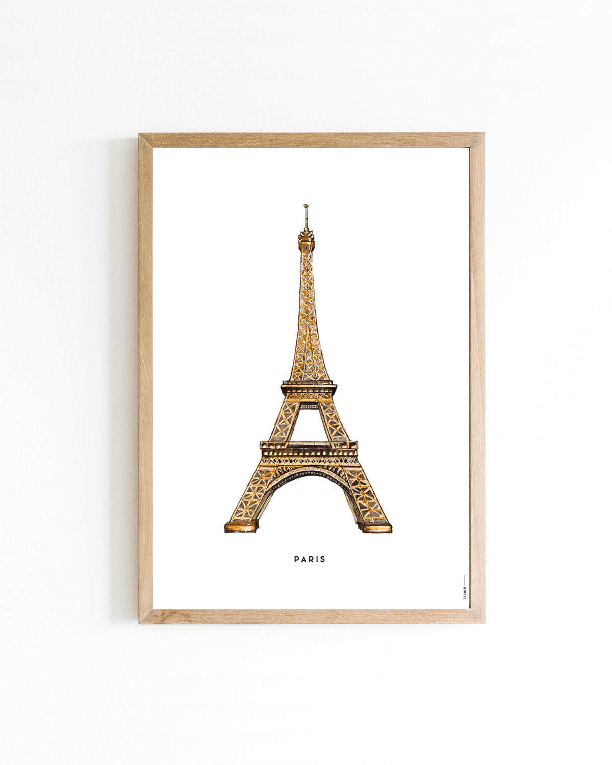 Poster A4 Parijs Eiffeltoren