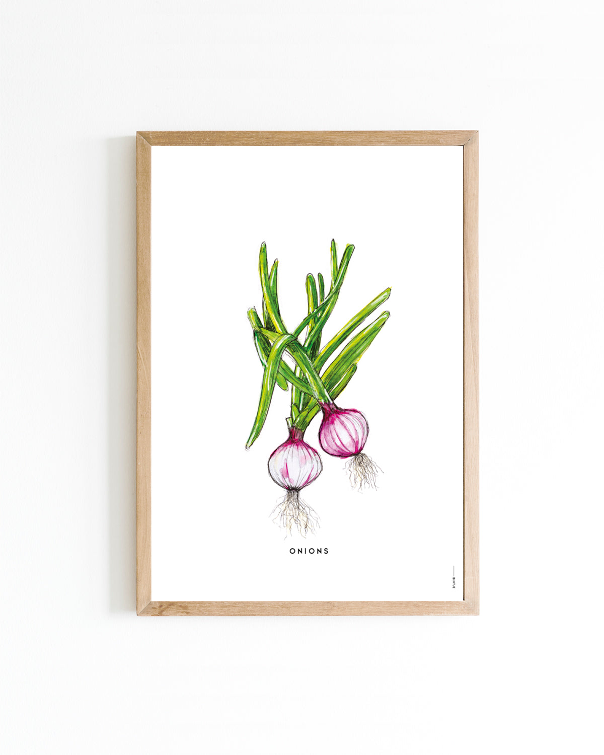 Poster A4 Keuken: Uitjes wit
