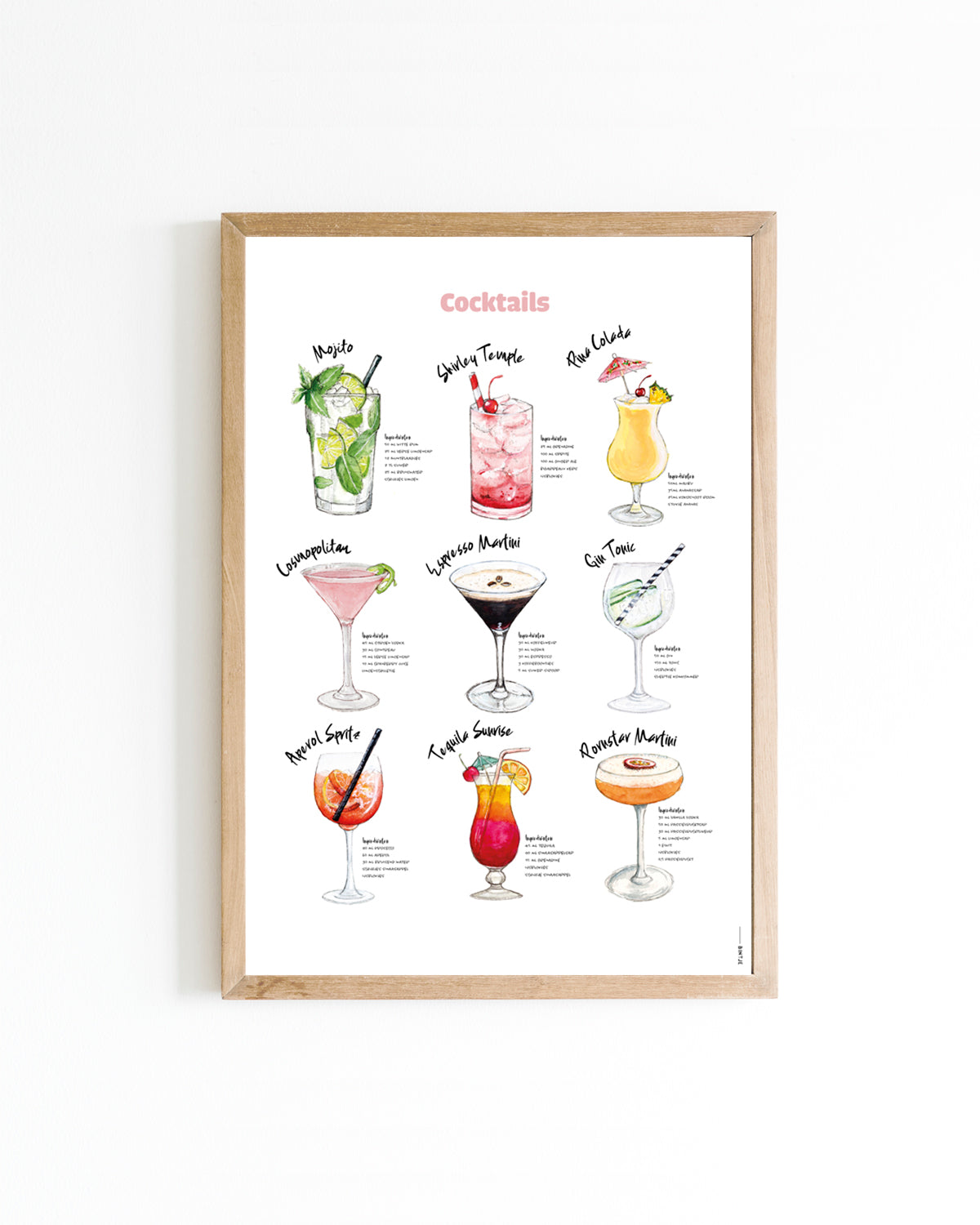 Poster 30x40 Cocktails