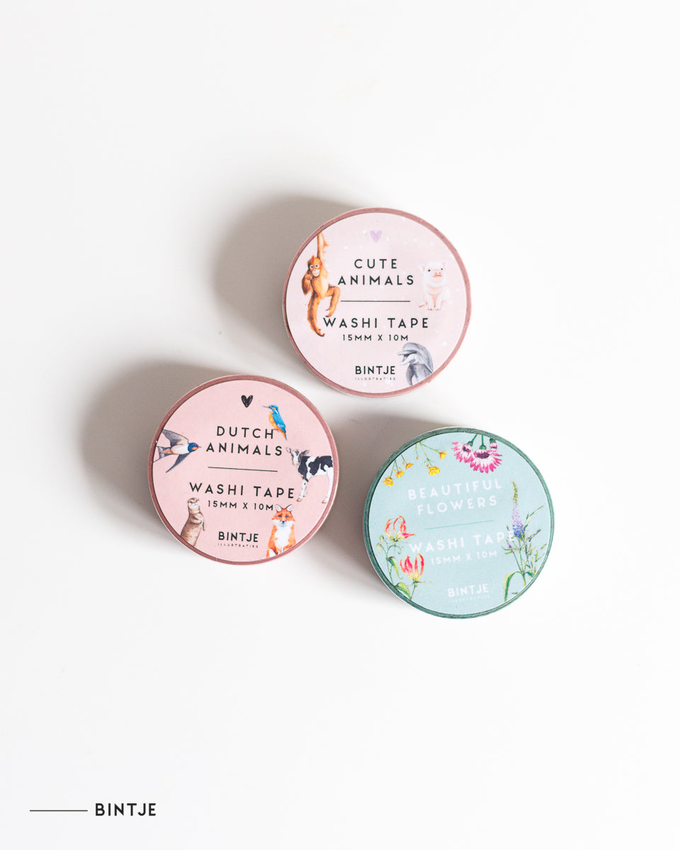 Washi tape Nederlandse diertjes