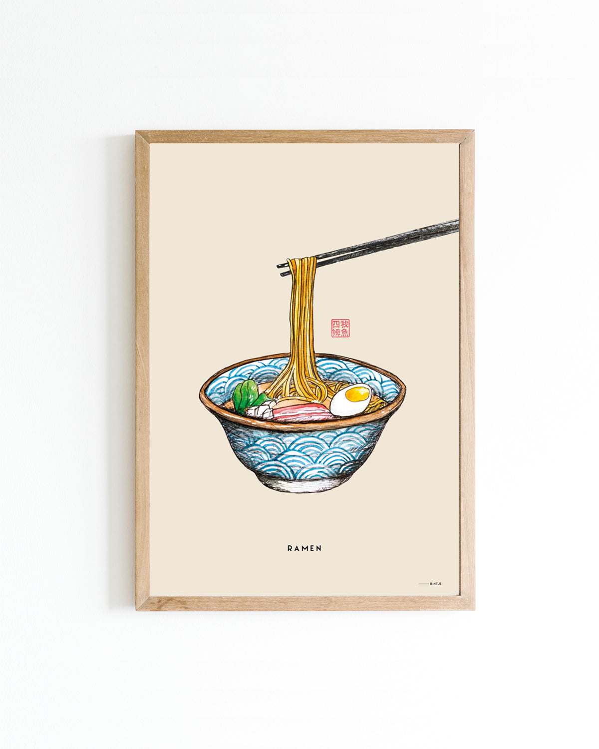 Poster A4 Azie Keuken: Ramen