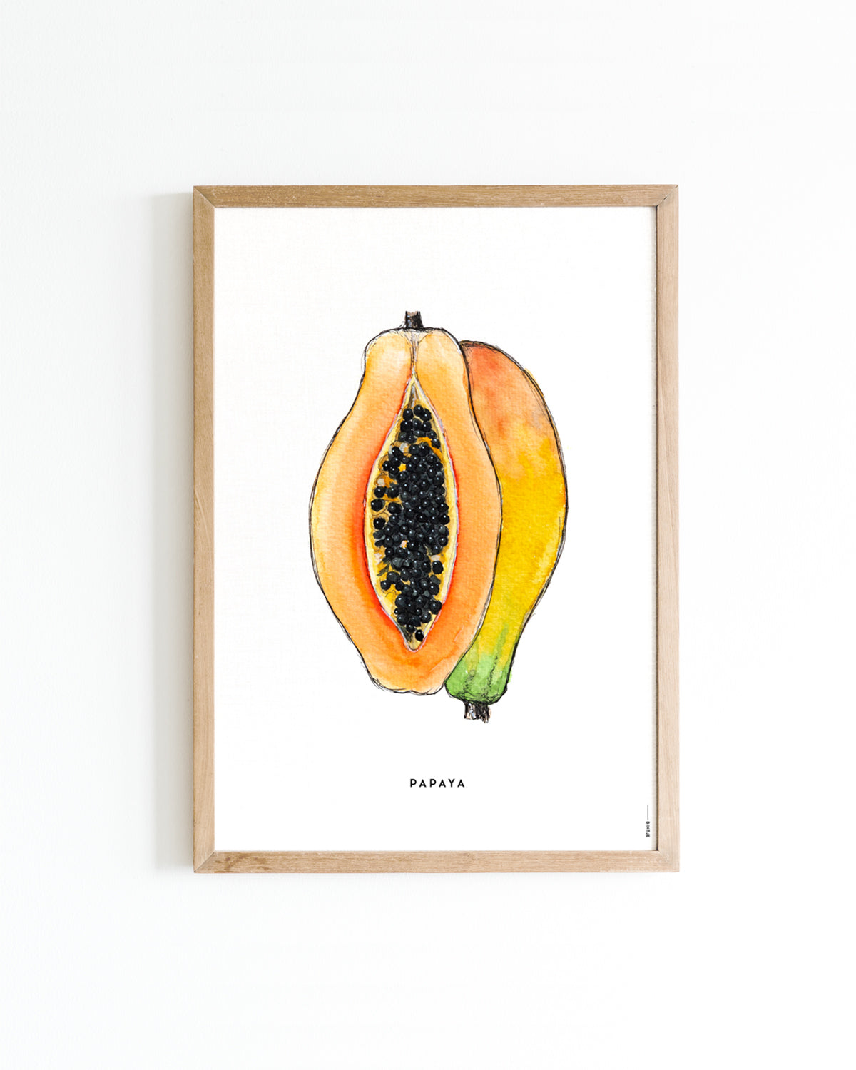 Poster A4 Keuken: Papaya