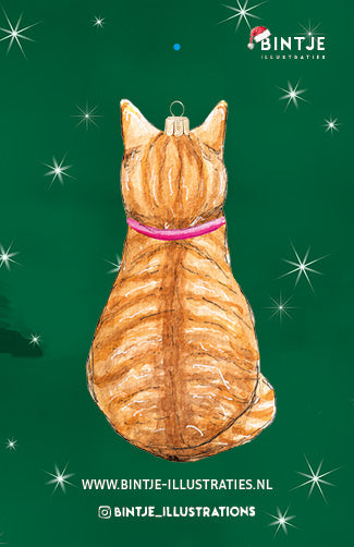 Kerstbal Rode kat