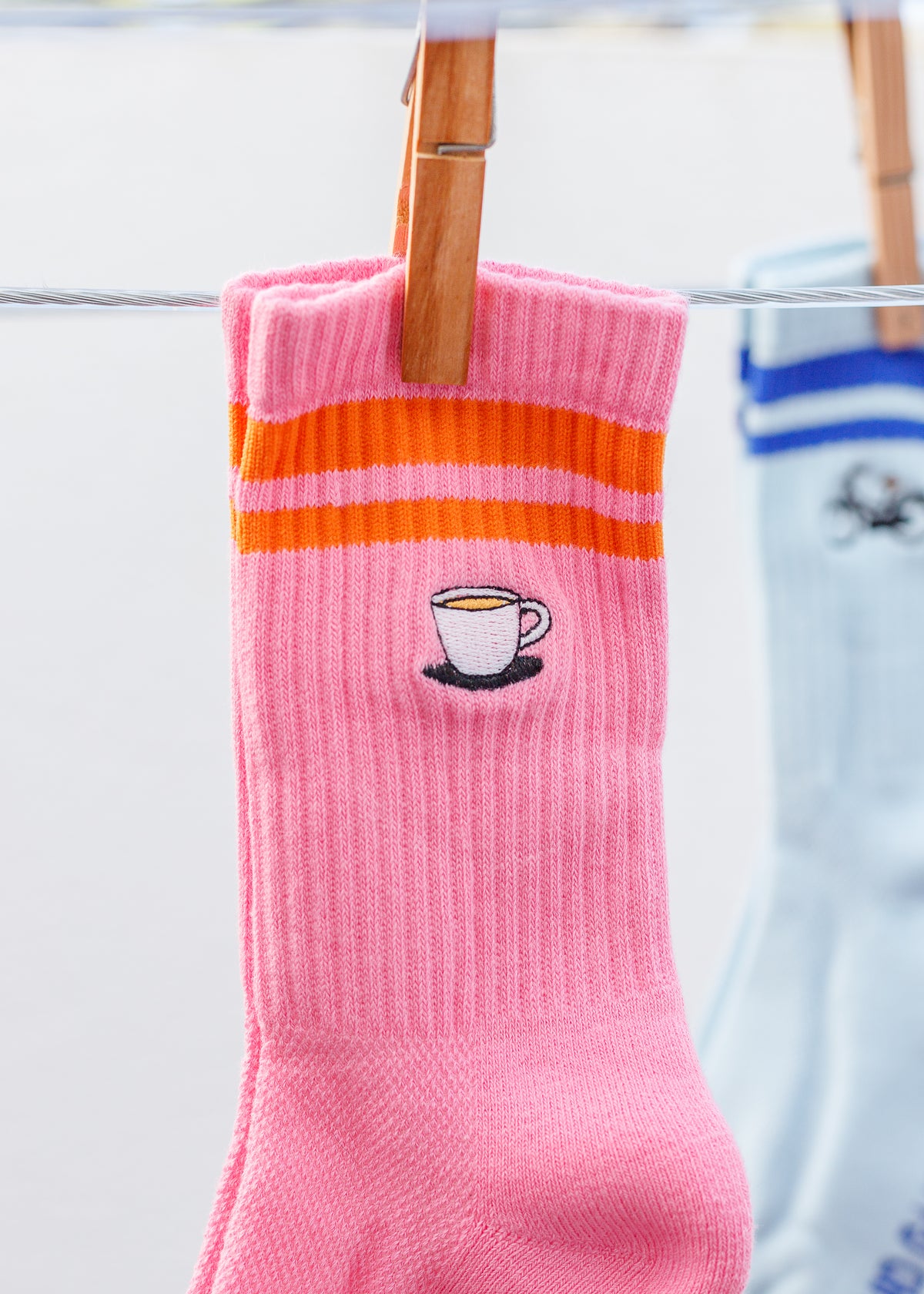 BINTJE Sokken: Roze met koffie maat 38-42