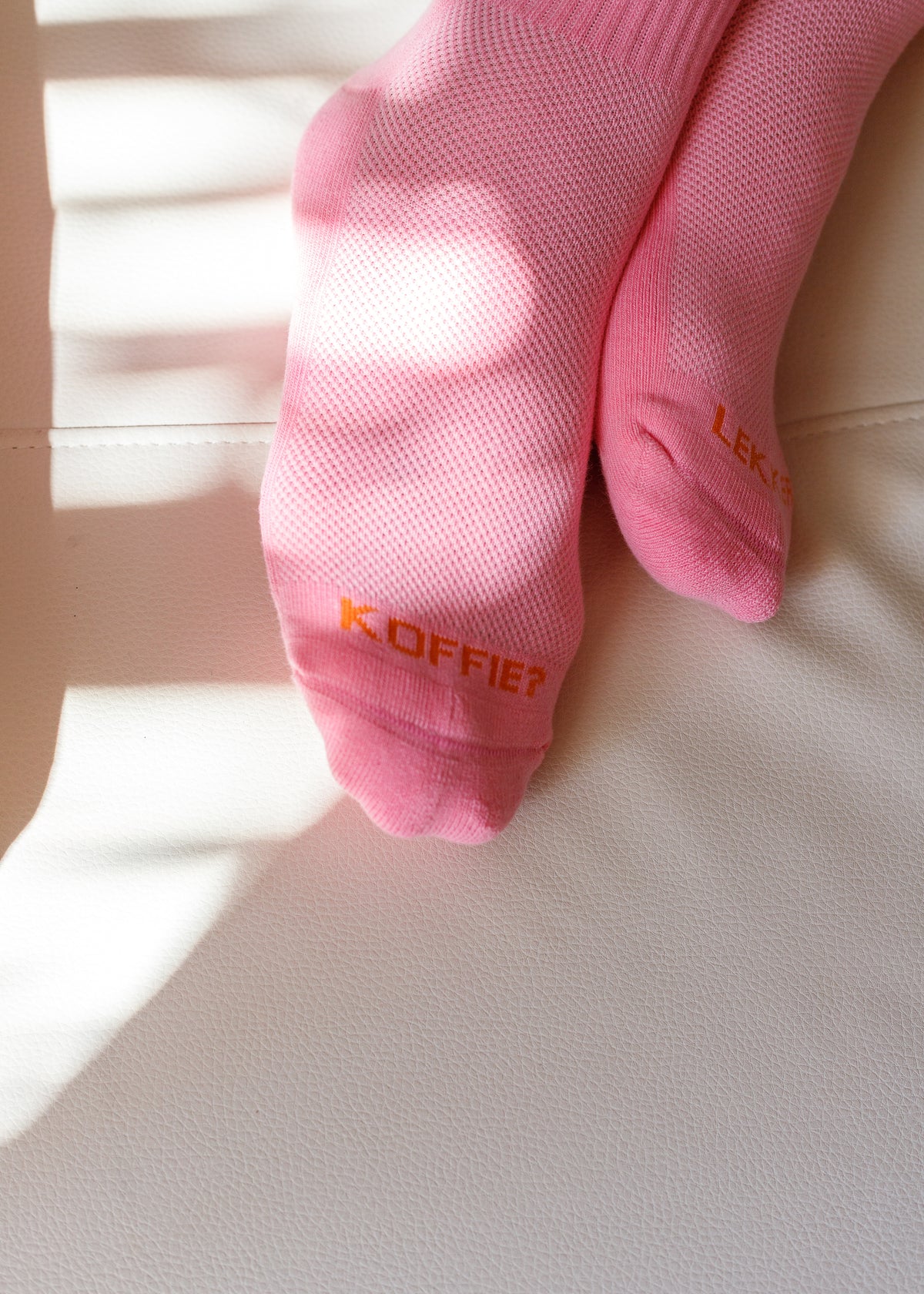 BINTJE Sokken: Roze met koffie maat 38-42