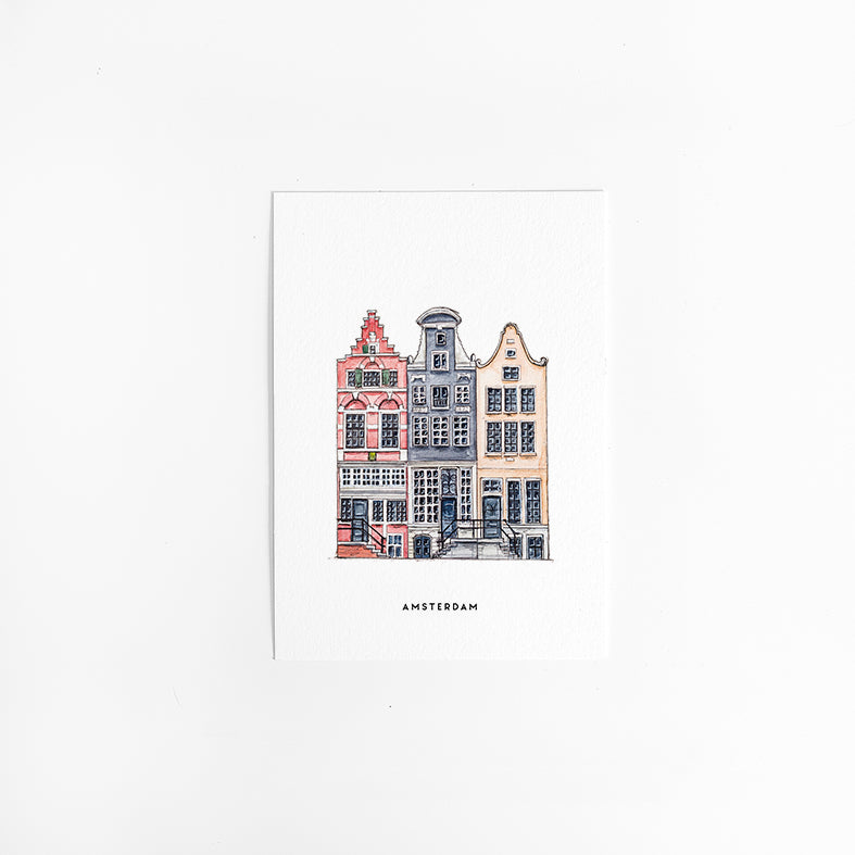 Wenskaart Holland: Amsterdam gevel