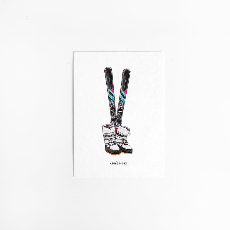 Wenskaart Divers: Apres ski