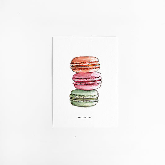 Wenskaart Keuken: Macarons