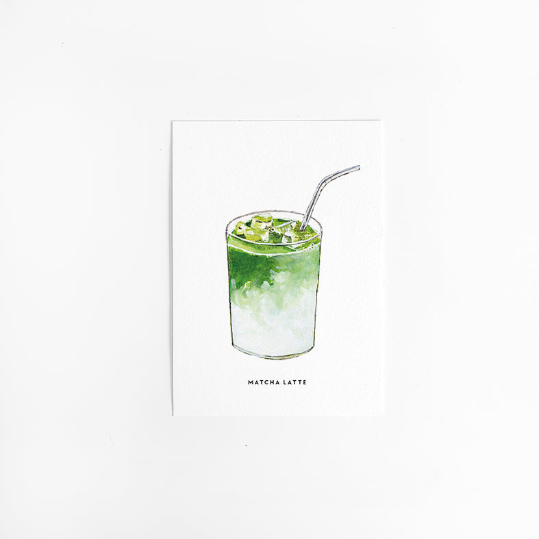 Wenskaart Matcha Latte