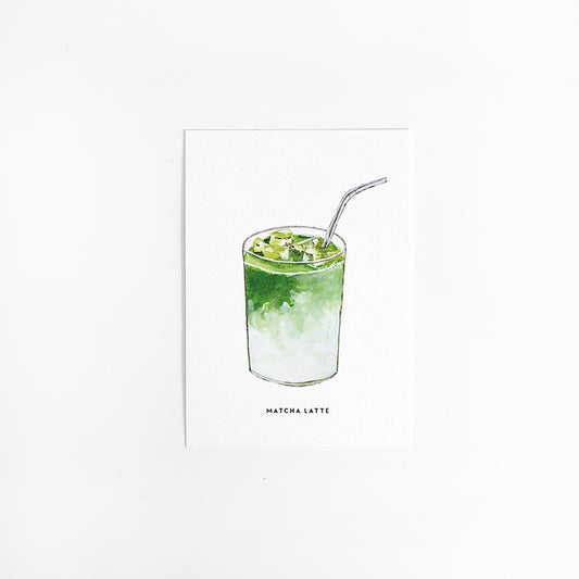 Wenskaart Matcha Latte