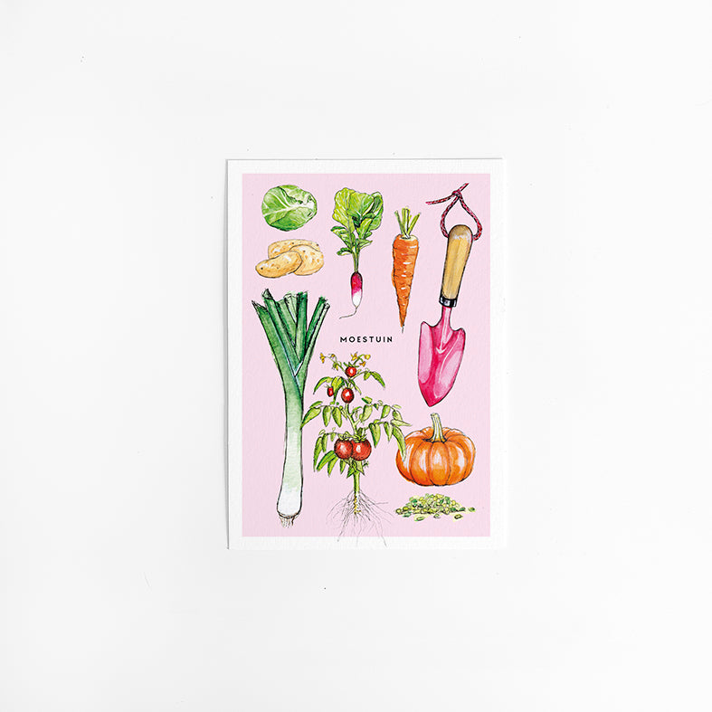 Wenskaart Planten: Moestuin