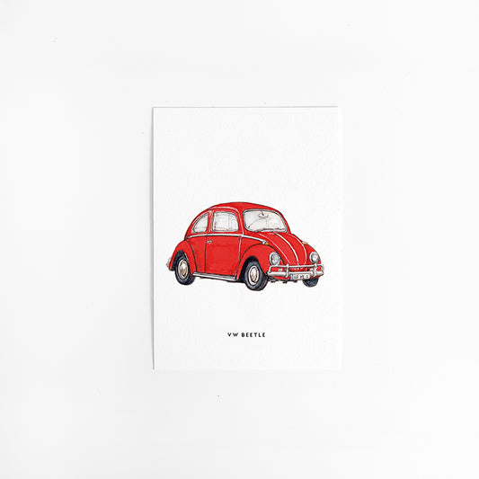 Wenskaart Divers: Volkswagen Kever