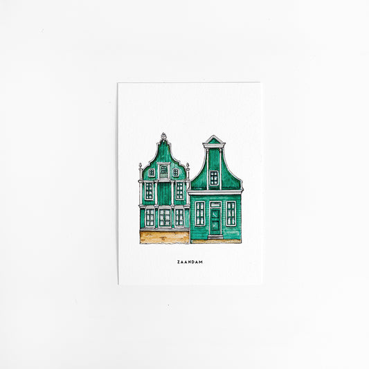 Wenskaart Holland: Zaandam gevel