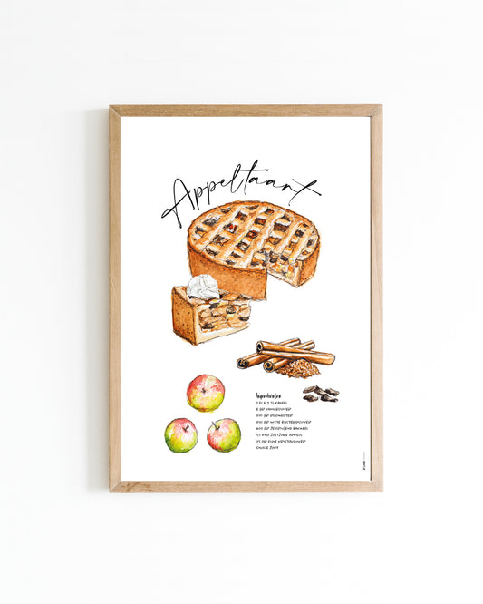 Poster A4 Keuken: Appeltaart