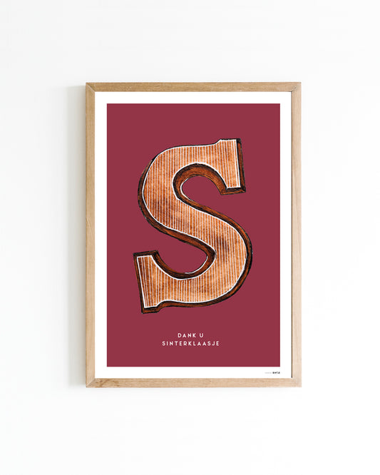 Poster 15x20 Keuken: Chocoladeletter