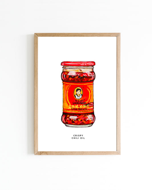 Poster A4 Keuken: crispy chili oil