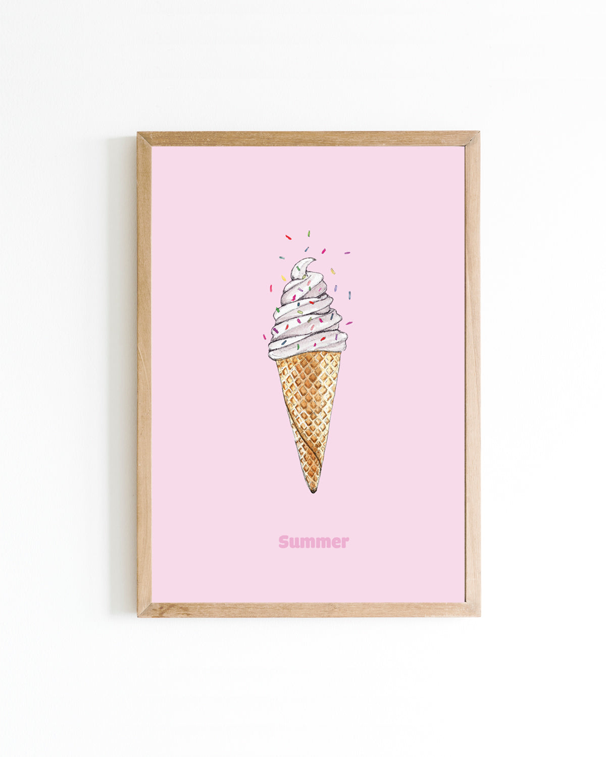 Poster A4 IJsje: Softijsje roze