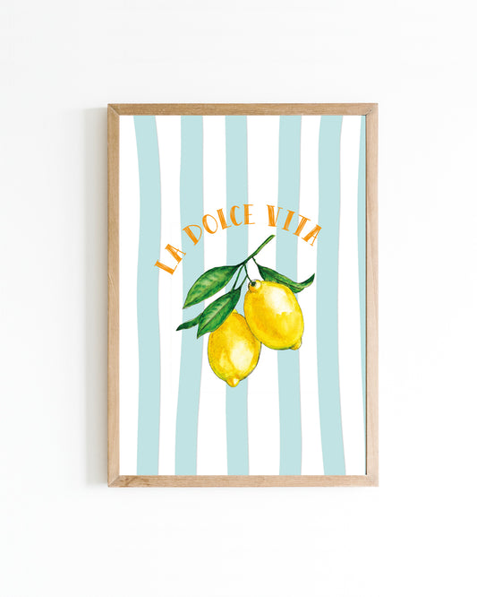 Poster A4 Keuken: La dolce vita