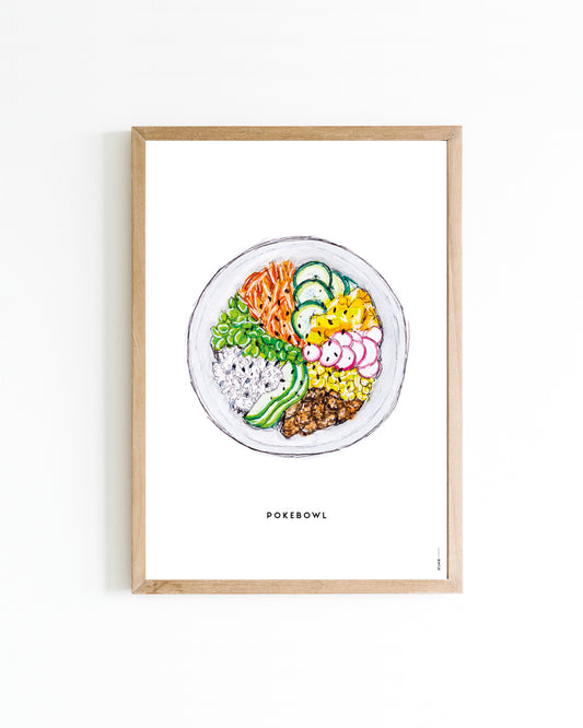 Poster 15x20 Keuken: Pokebowl