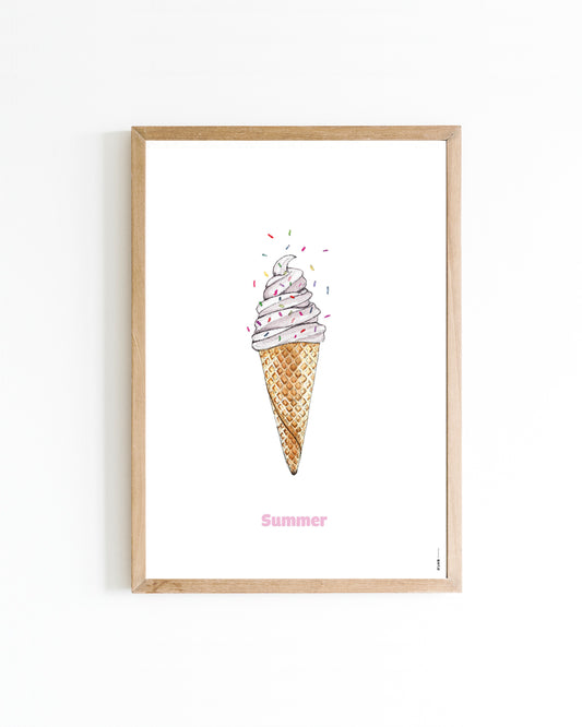 Poster A4 IJsje: Softijsje