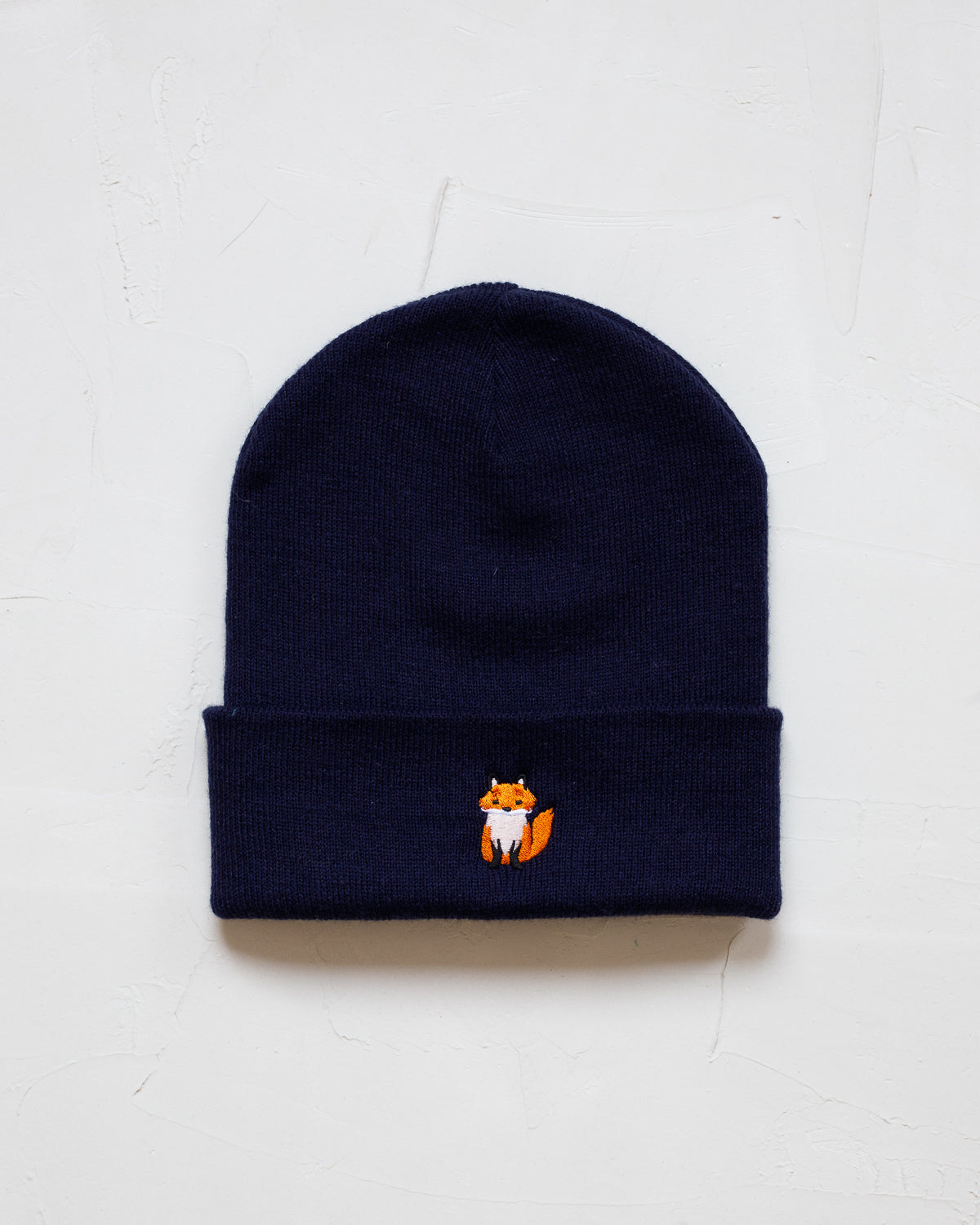 Donkerblauwe Muts met Vosje